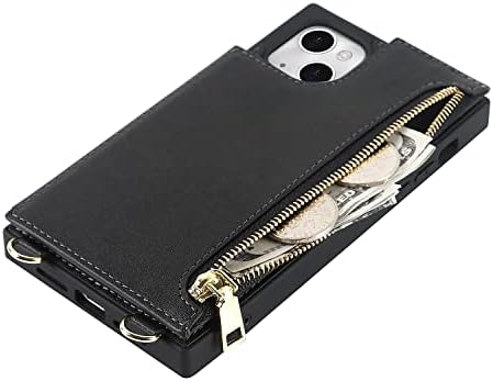 Covar לאייפון 14 פלוס ארנק ארנק קרוס -גוף עם מחזיק כרטיסים, [3 משבצות קלפים] [כיס רוכסן 1] [תכונה מעמד] מארז הכפכפי ארנק